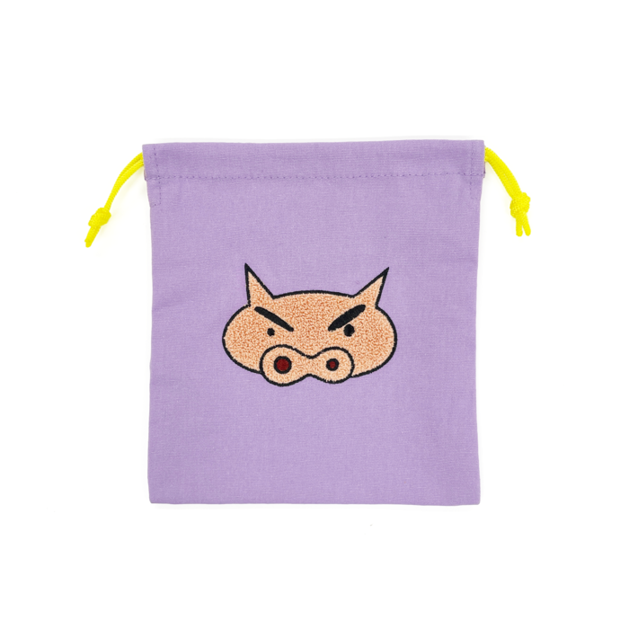 クレヨンしんちゃん　サガラ刺繍巾着　ぶりぶりざえもん