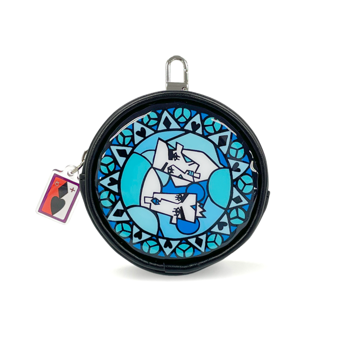 クレヨンしんちゃん 丸ポーチ ヘンダー城ステンドグラス