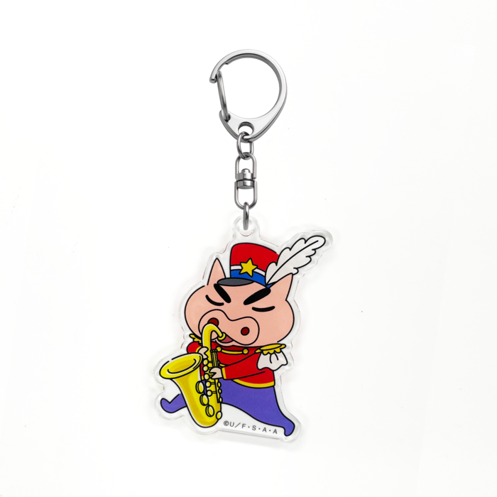 クレヨンしんちゃん　アクリルキーホルダー　エンジョイマーチングバンド　ぶりぶりざえもん