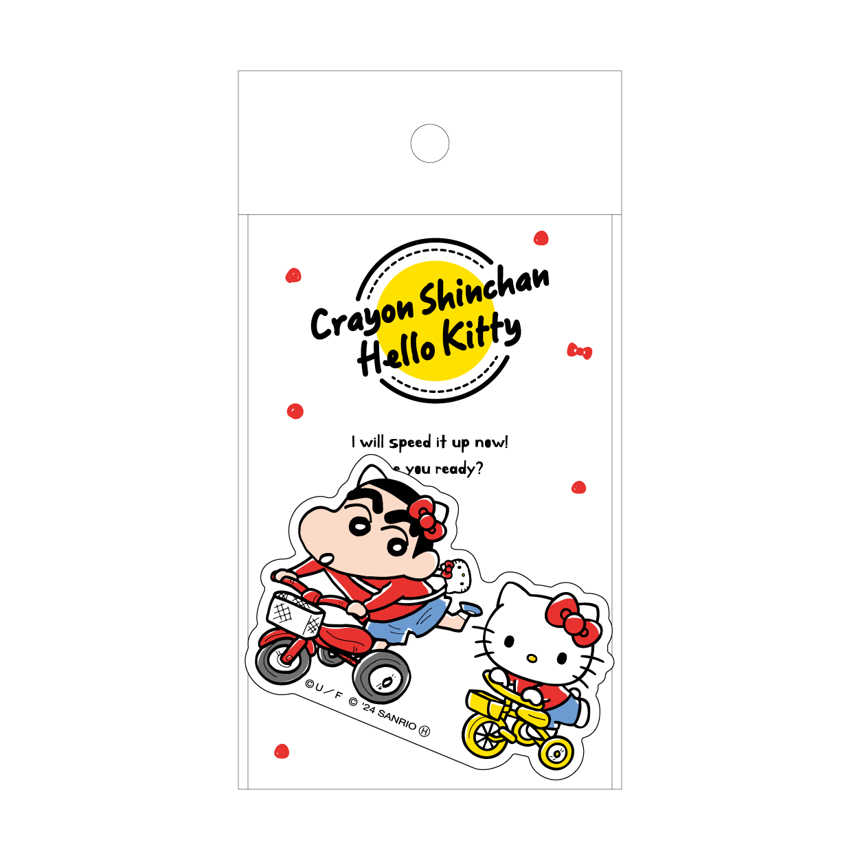 クレヨンしんちゃん×サンリオキャラクターズ第三弾　マーキングステッカー　サイクリング