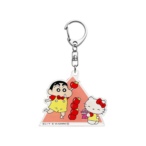 クレヨンしんちゃん×ハローキティ　アクリルキーホルダー　しんちゃん と ハローキティ