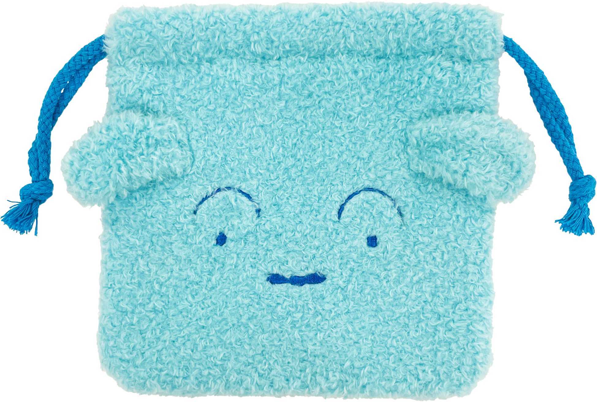 クレヨンしんちゃん　フェイス巾着　カラフルシロ　ブルー