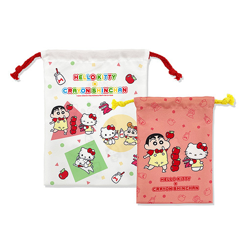 クレヨンしんちゃん×ハローキティ　2P巾着