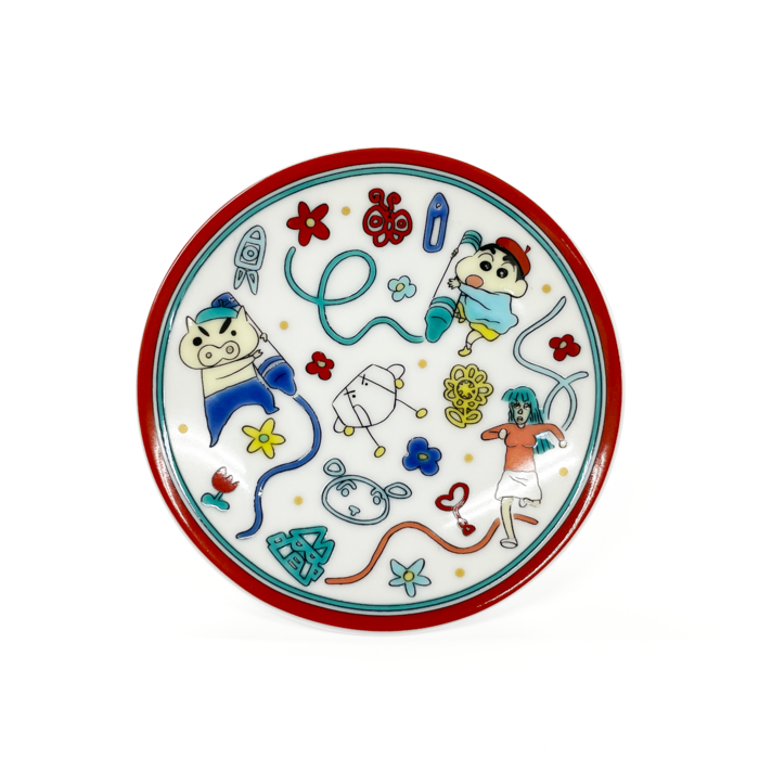 クレヨンしんちゃん　九谷焼豆皿　ラクガキングダム