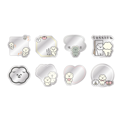 もっさりもさお　ミラーステッカー（ランダム8種）もさもさライフ
