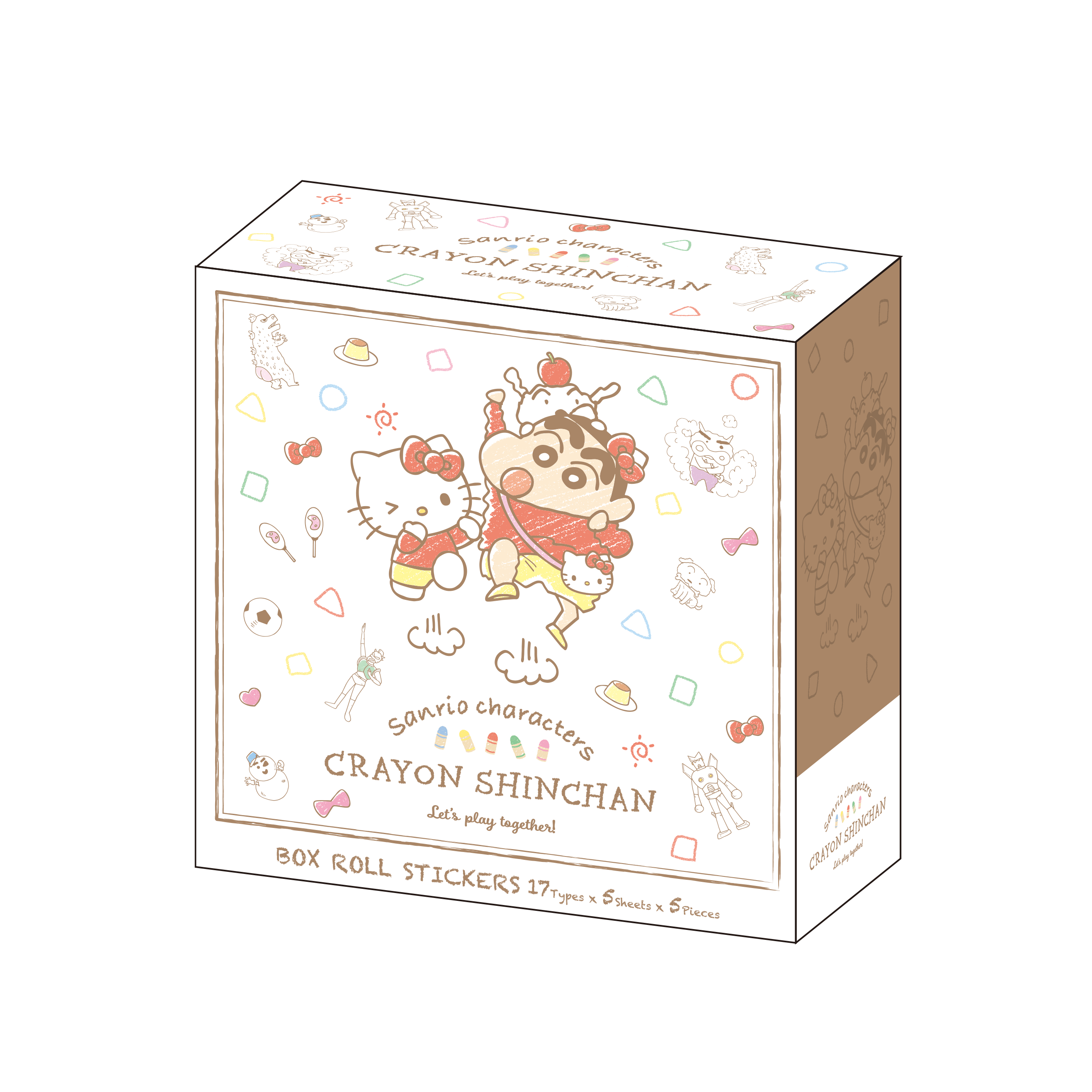 クレヨンしんちゃん×サンリオキャラクターズ　ボックスロールステッカー