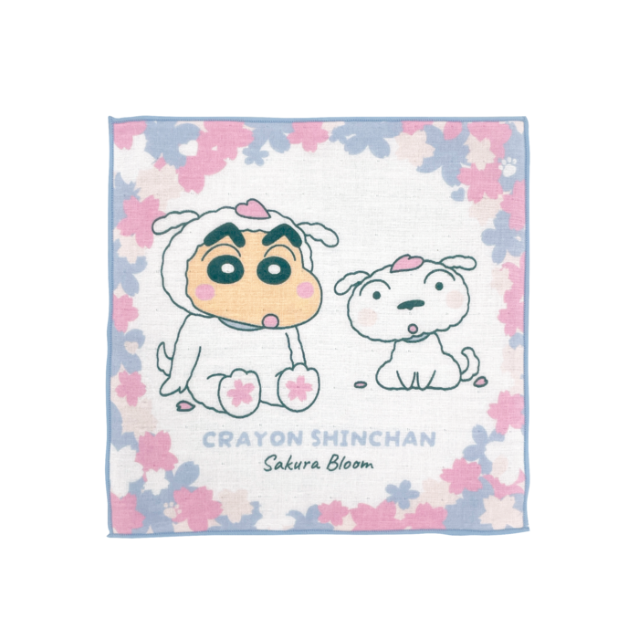 クレヨンしんちゃん　パイルガーゼハンカチ　サクラブルーム　春風