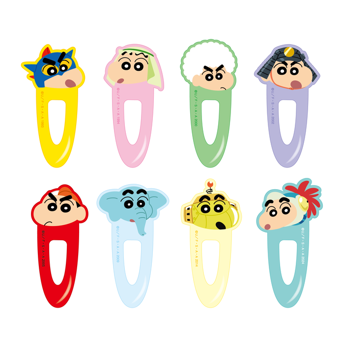 クレヨンしんちゃん　アクリルヘアクリップ（ランダム8種）　ムービーフェイス
