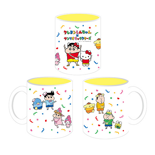 クレヨンしんちゃん×サンリオキャラクターズ　マグカップ　みんなであそぼう