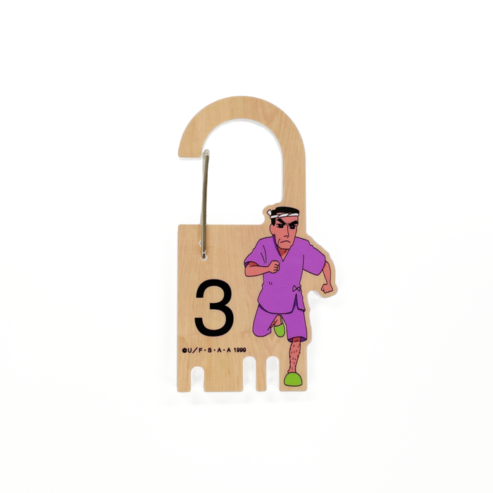 クレヨンしんちゃん　ロッカーキー風アクリルカラビナ　温泉わくわく大決戦