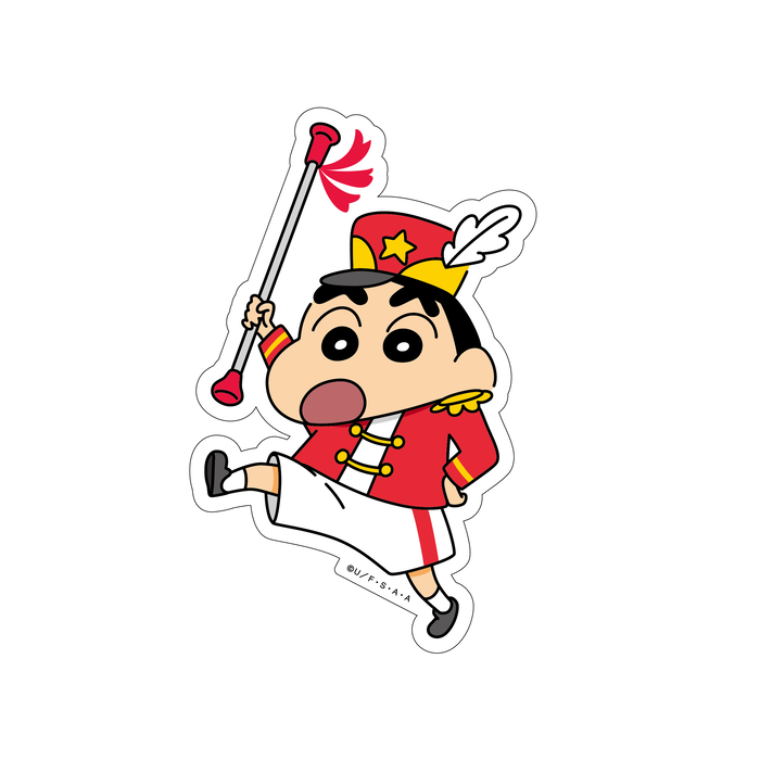 クレヨンしんちゃん　マーキングステッカー　エンジョイマーチングバンド　しんちゃん