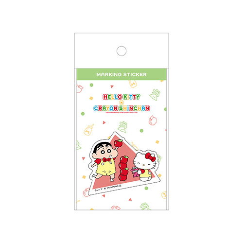 クレヨンしんちゃん×ハローキティ　マーキングステッカー　しんちゃん と ハローキティ
