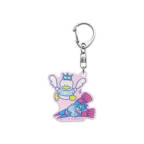 クレヨンしんちゃん×はぴだんぶい　アクリルキーホルダー　アクション仮面 と あひるのペックル