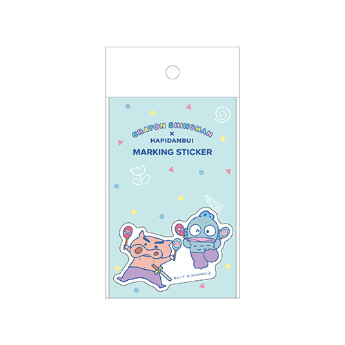 クレヨンしんちゃん×はぴだんぶい　マーキングステッカー　ぶりぶりざえもん と ハンギョドン