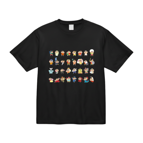 クレヨンしんちゃん　TシャツBK（フリー）　映画アイコン