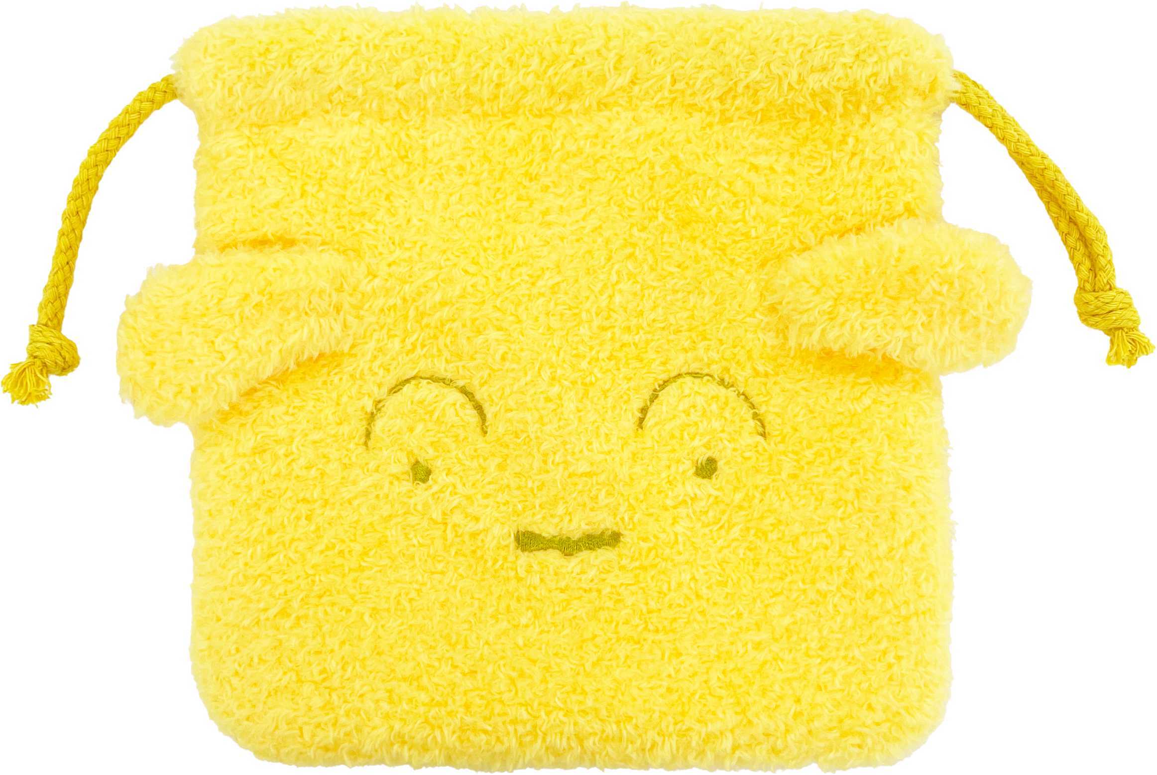 クレヨンしんちゃん　フェイス巾着　カラフルシロ　イエロー