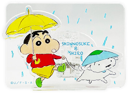 クレヨンしんちゃん　アクリルクリップスタンド　rainy days