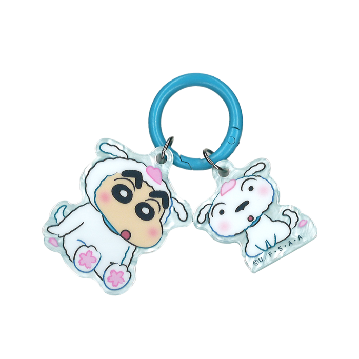 クレヨンしんちゃん　2連アクリルキーホルダー　サクラブルーム　春風