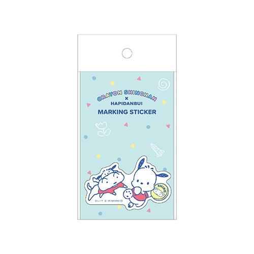 クレヨンしんちゃん×はぴだんぶい　マーキングステッカー　シロ と ポチャッコ